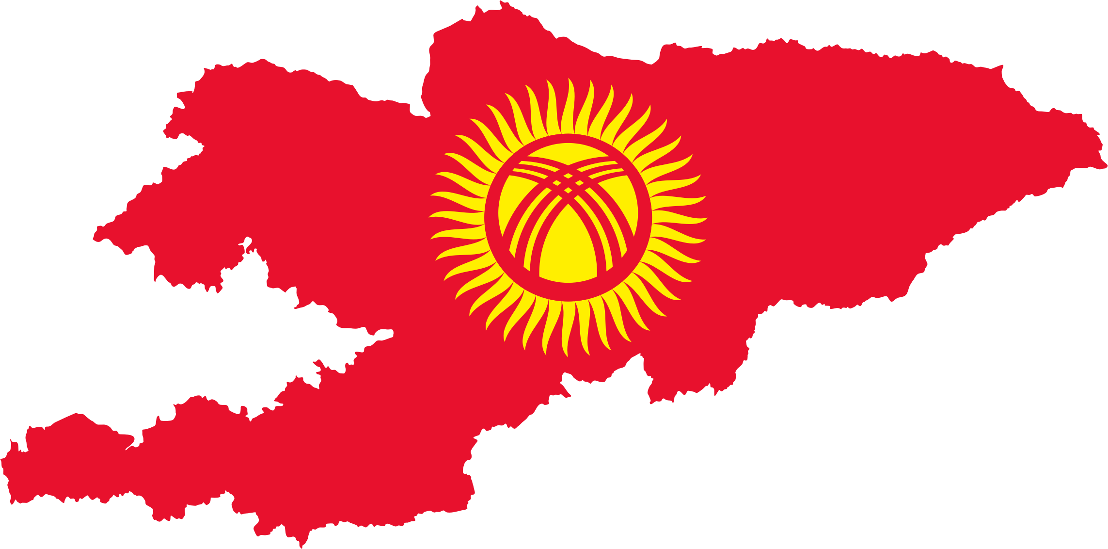 Kyrgyzstan-Map-Flag