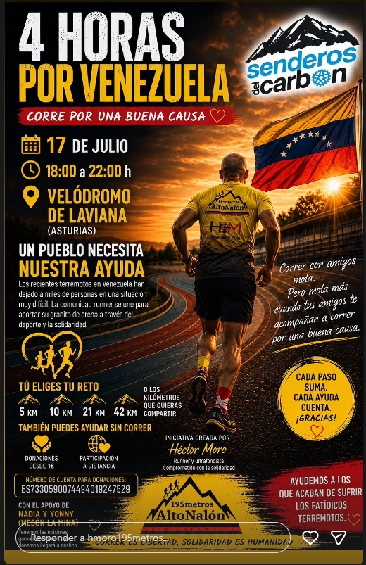 4 HORAS POR VENEZUELA - Inscríbete