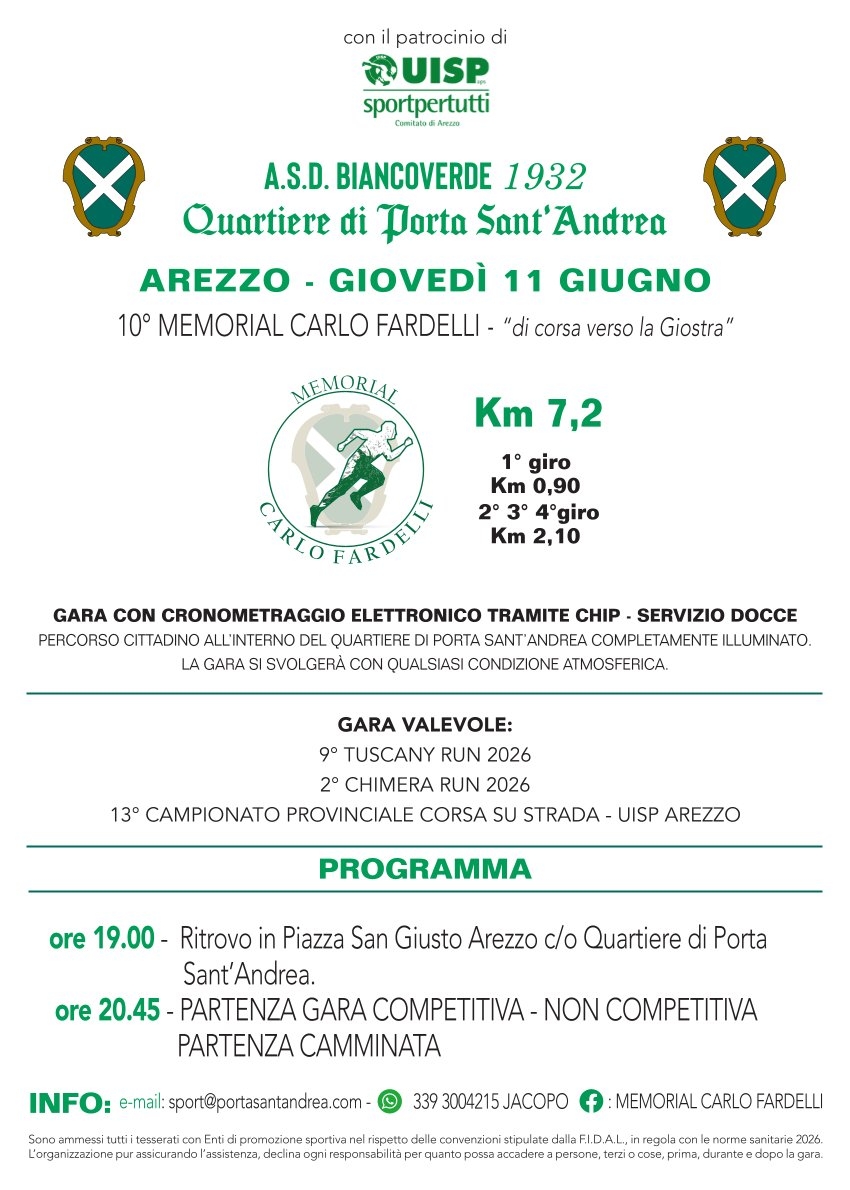 10° MEMORIAL CARLO FARDELLI - Inscriu-te