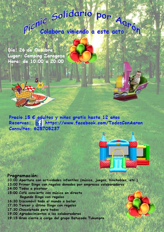 I PICNIC SOLIDARIO TODOS CON AARÓN - Iscriviti