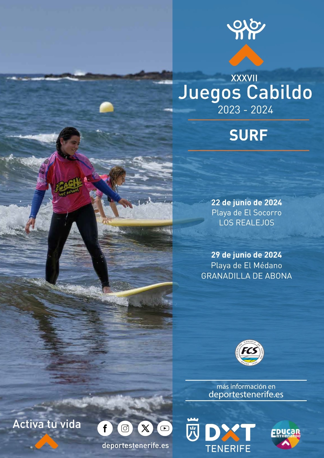 JUEGOS ESCOLARES DE TENERIFE. PLAYA  EL MÉDANO 2024 - NO FEDERADOS - Iscriviti