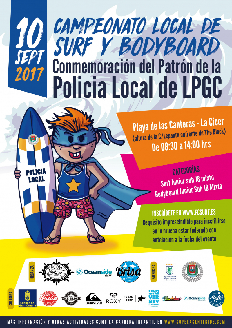 CAMPEONATO LOCAL DE SURF Y BODYBOARD POLICIA LOCAL LPGC - Register