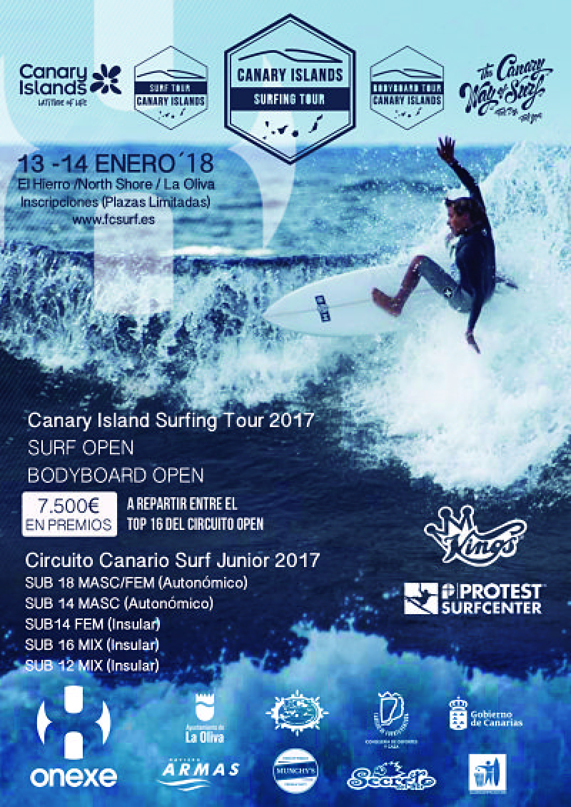 CIRCUITO CANARIO DE SURFING JUNIOR - ONEXE CHAMPIONSHIP 2017 - Register