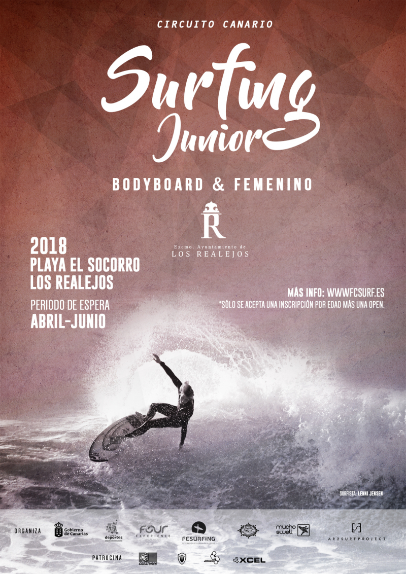 CIRCUITO CANARIO DE SURFING JUNIOR  & FEMENINO PLAYA DEL SOCORRO 2018 - Prijava