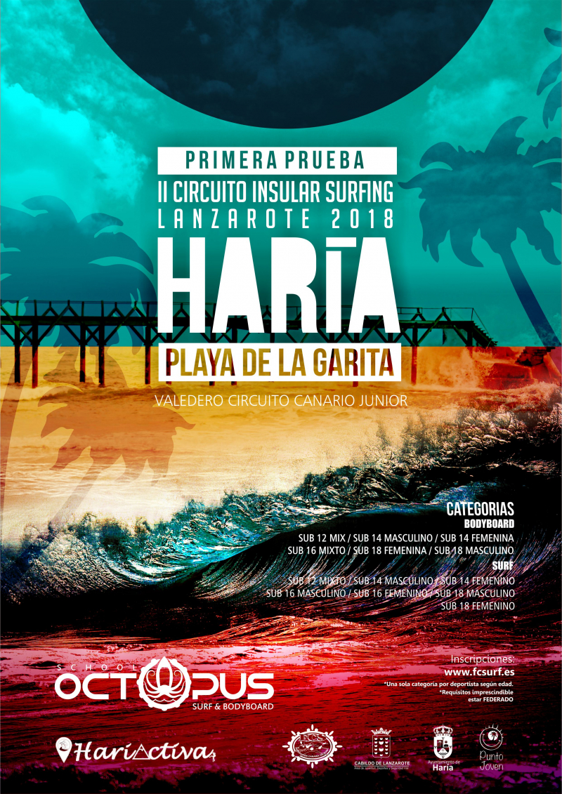 CAMPEONATO HARIA SURFING PROMESAS - LANZAROTE 2018  - Register