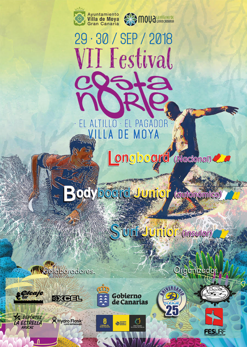 FESTIVAL DE SURFING COSTA NORTE VILLA DE MOYA  2018 - Inscríbete