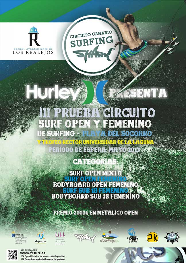 III PRUEBA CTO CANARIO DE SURFING SHARK PRESENTADA POR HURLEY - Inscreva-se