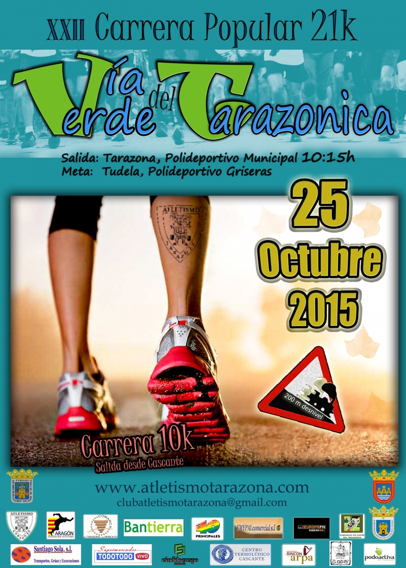 CARRERA POPULAR Y 10K VIA VERDE DEL TARAZONICA - Inscríbete