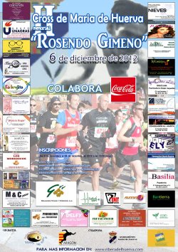 II CROSS MARÍA DE HUERVA - MEMORIAL ROSENDO GIMENO - Inscríbete