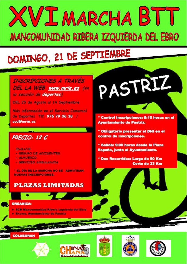 XVI MARCHA BTT MANCOMUNIDAD RIBERA IZQUIERDA DEL EBRO  - Register