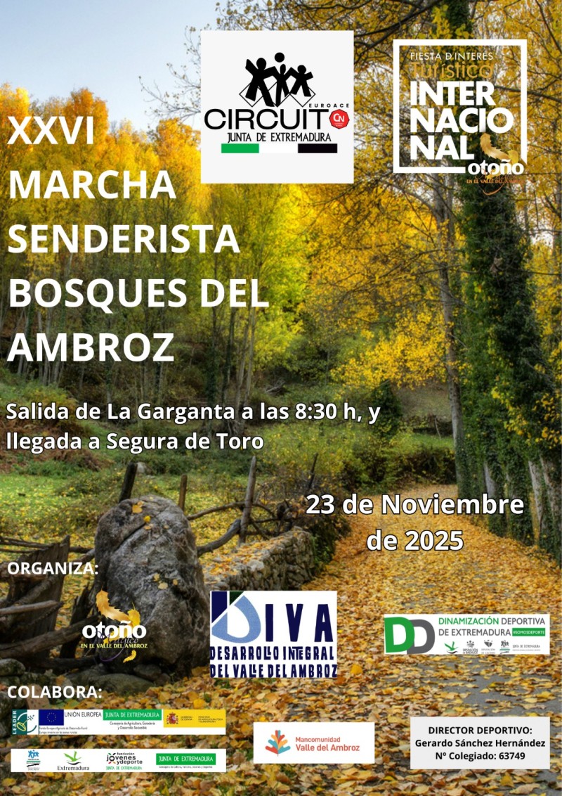 XXVI MARCHA SENDERISTA BOSQUES DEL AMBROZ 2025 - Inscríbete