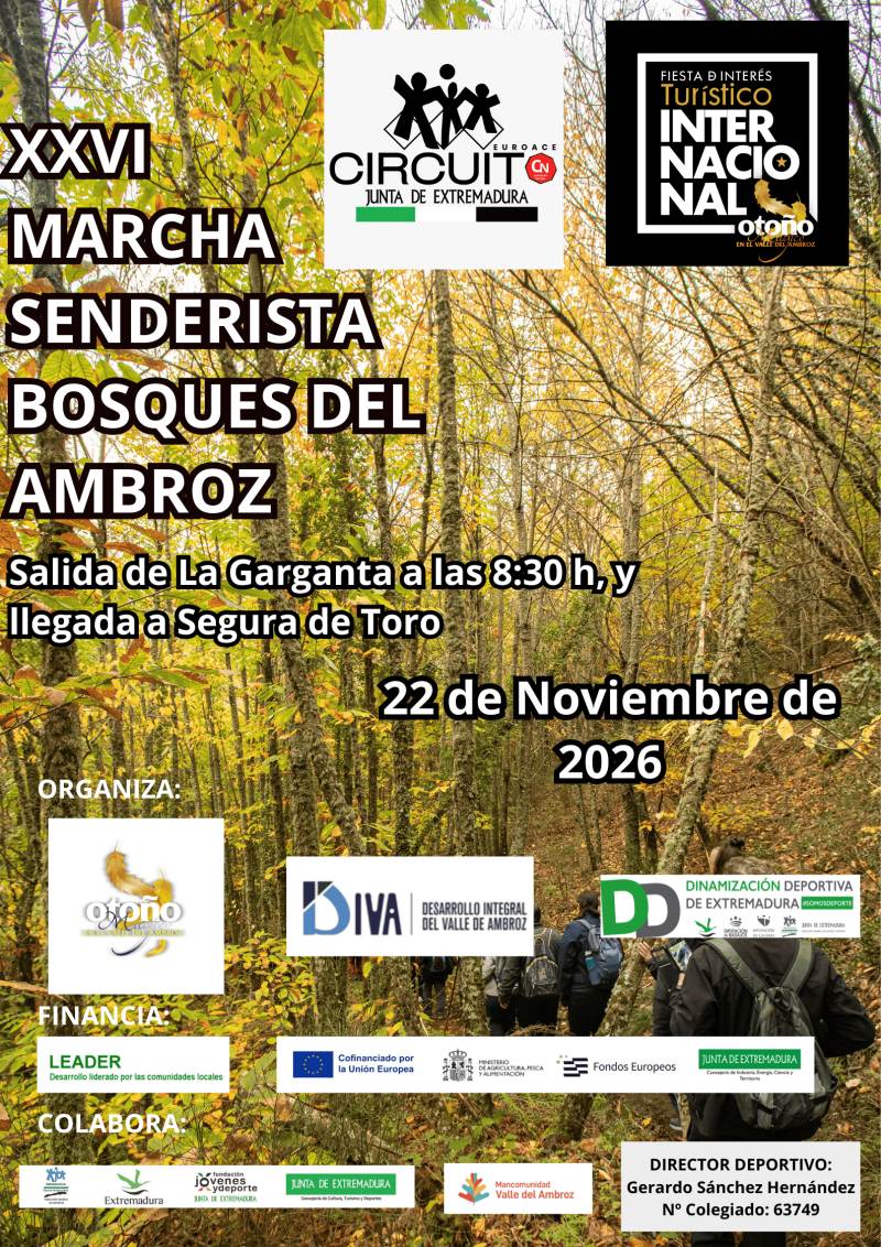 XXVII MARCHA SENDERISTA BOSQUES DEL AMBROZ 2026 - Inscríbete