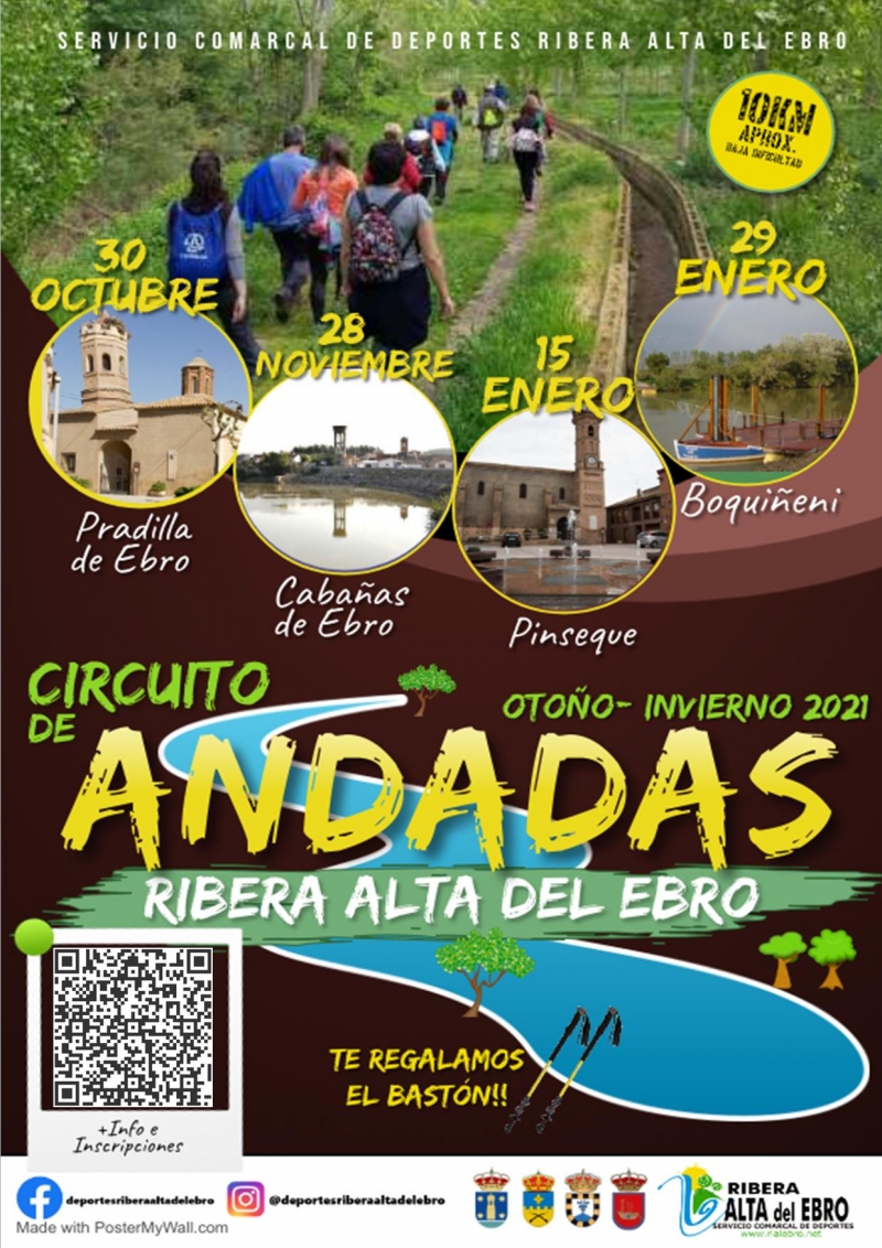 CIRCUITO DE ANDADAS OTOÑO RIBERA ALTA DEL EBRO 2021  - Inscríbete