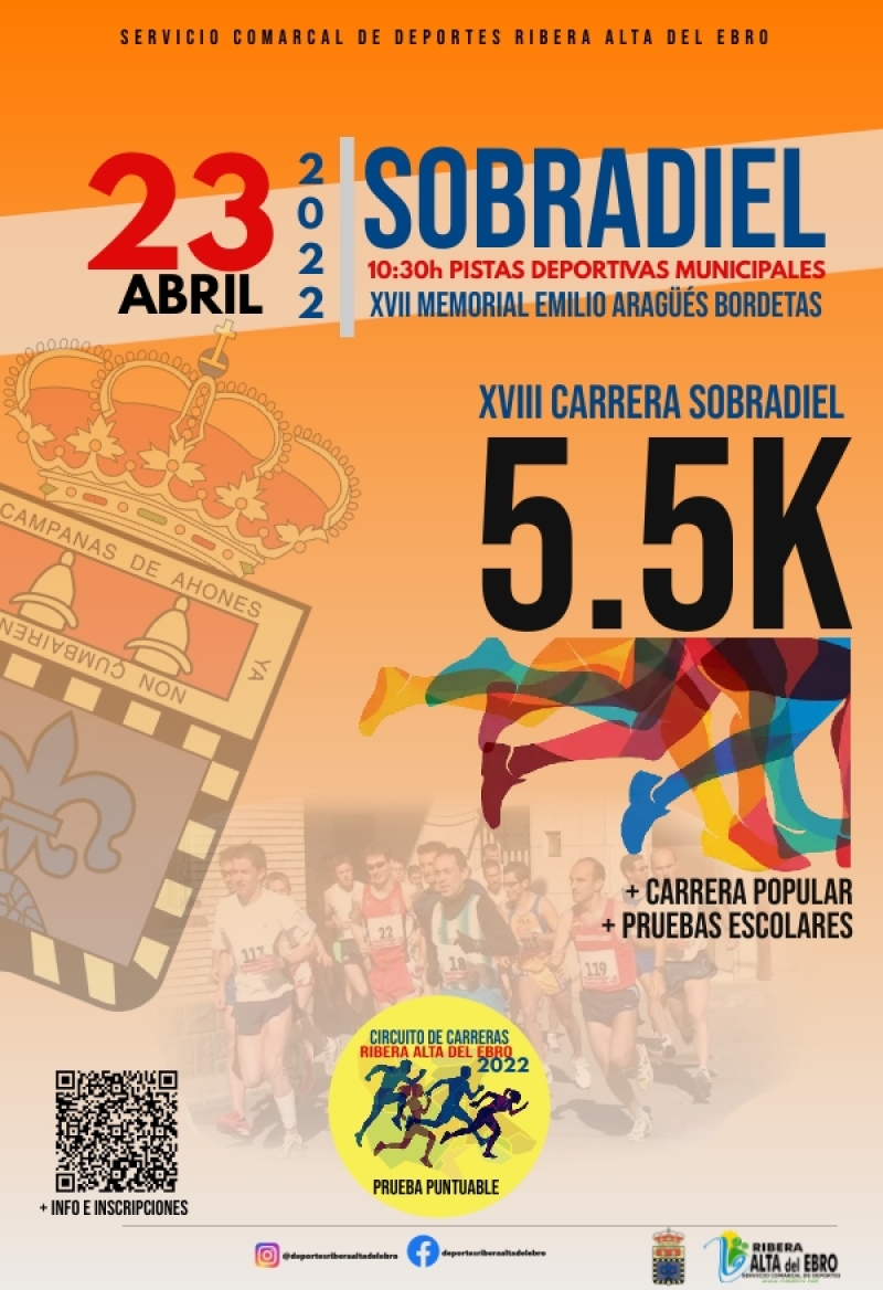 XVIII CARRERA SOBRADIEL. XVII MEMORIAL EMILIO ARAGÜES BORDETAS - Inscríbete