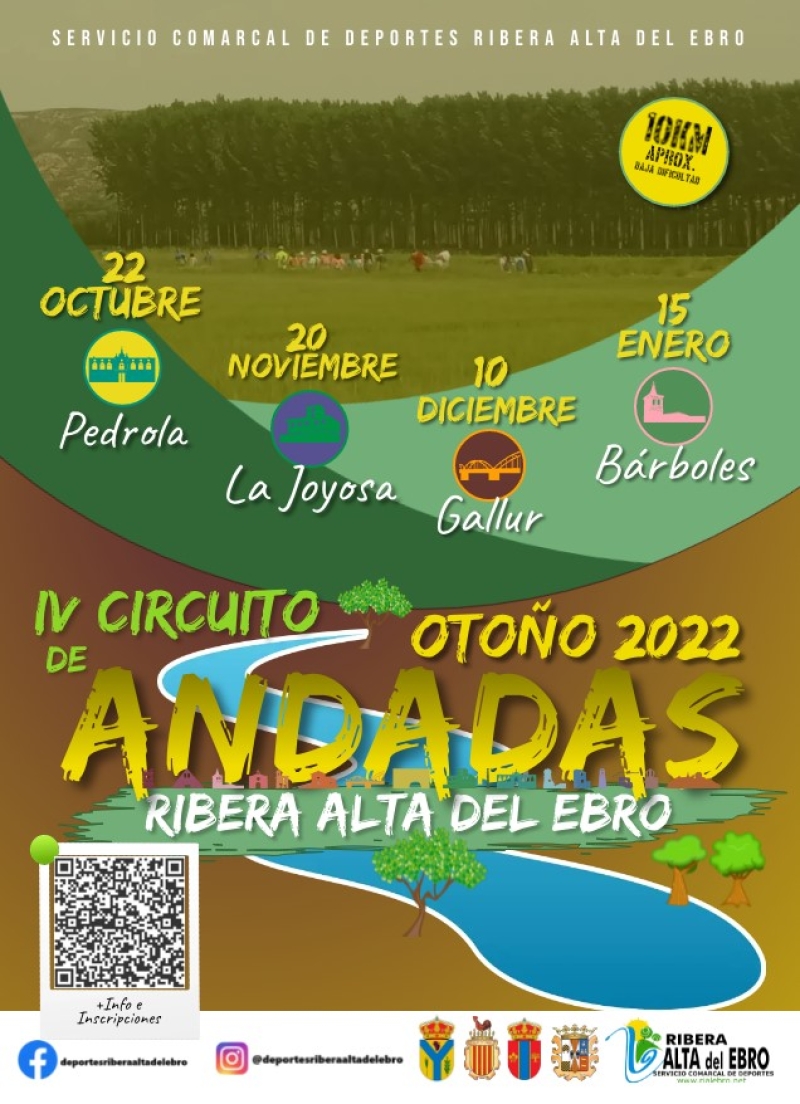 CIRCUITO DE ANDADAS OTOÑO RIBERA ALTA DEL EBRO 2022. - Inscriu-te
