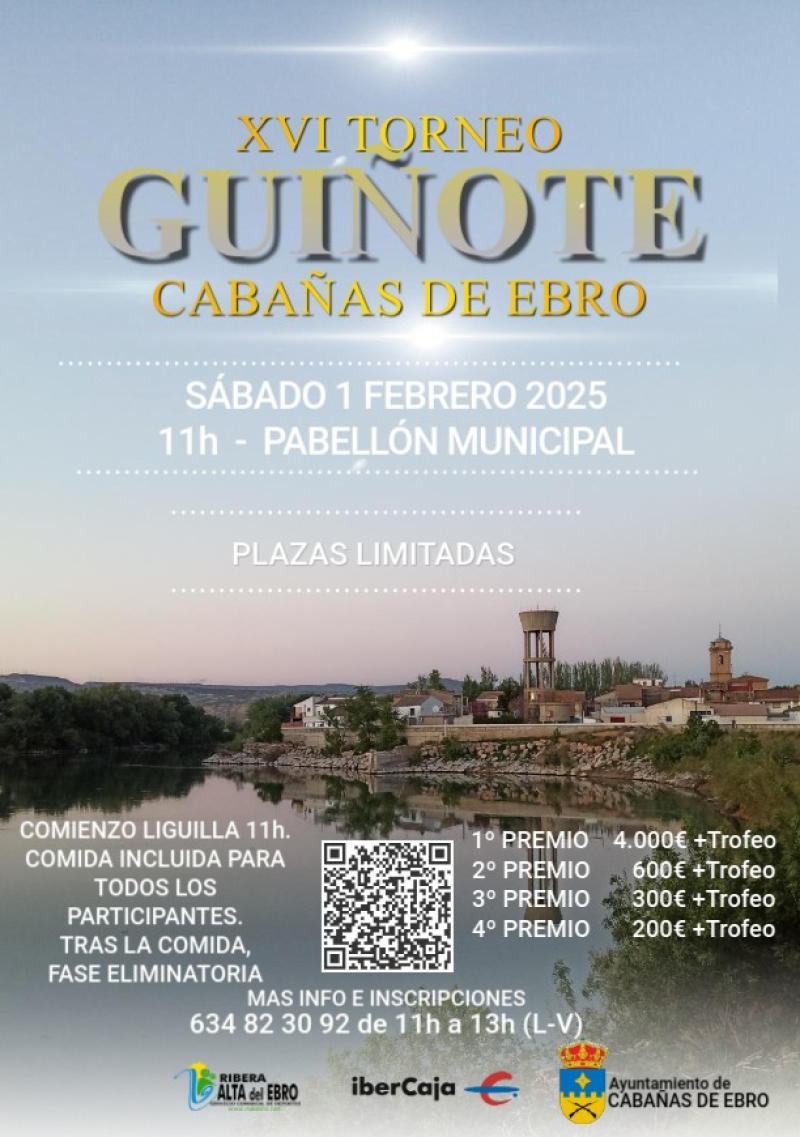 XVI TORNEO DE GUIÑOTE. CABAÑAS DE EBRO 2025 - Inscríbete