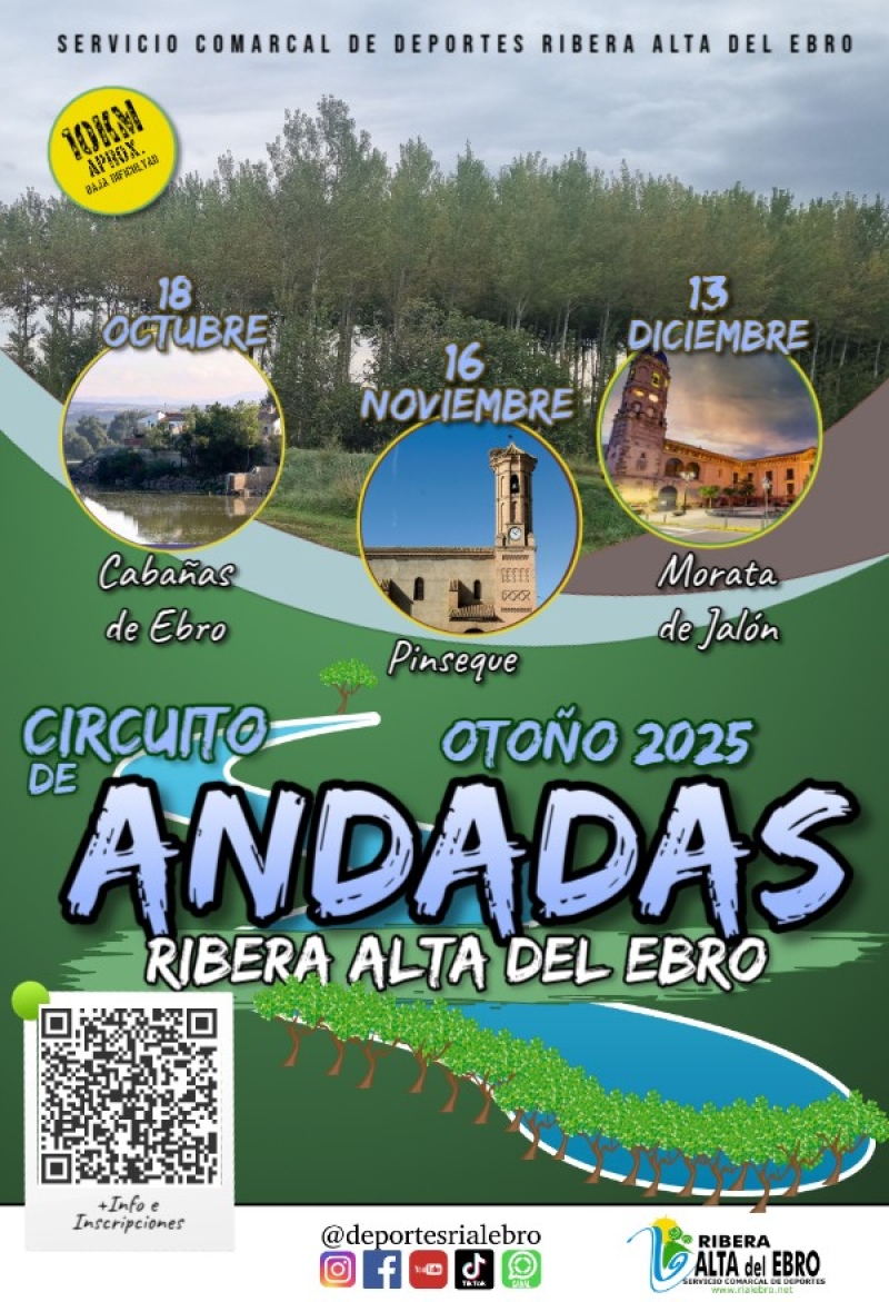 CIRCUITO DE ANDADAS OTOÑO RIBERA ALTA DEL EBRO 2025 - Inscríbete