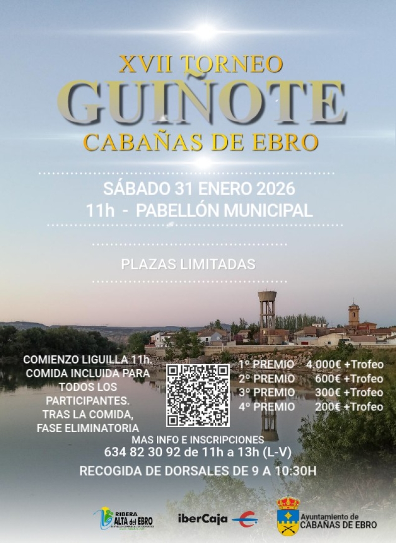 XVII TORNEO DE GUIÑOTE. CABAÑAS DE EBRO 2026 - Inscríbete