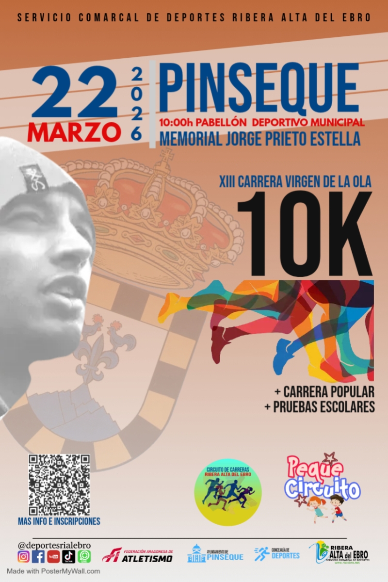 XIII CARRERA POPULAR VIRGEN DE LA OLA. MEMORIAL JORGE PRIETO ESTELLA. PINSEQUE - Inscríbete