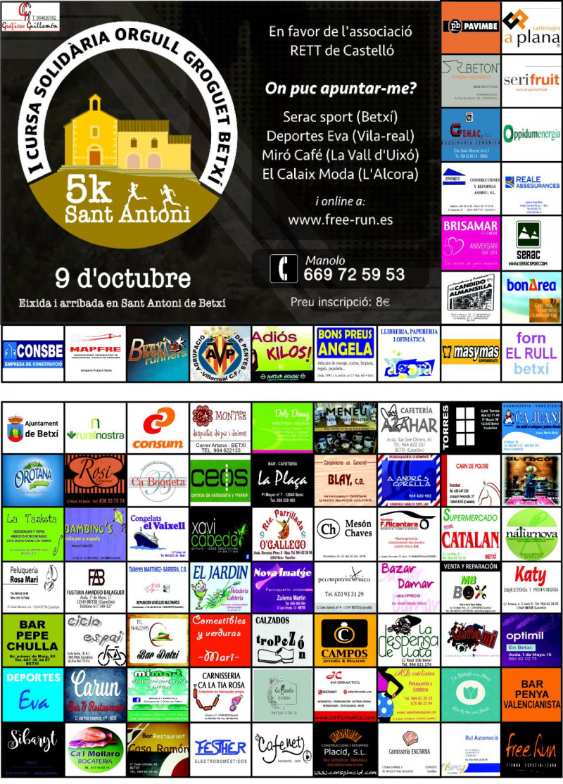 CURSA SOLIDARIA ORGULL GROGUET BETXÍ - Prijava
