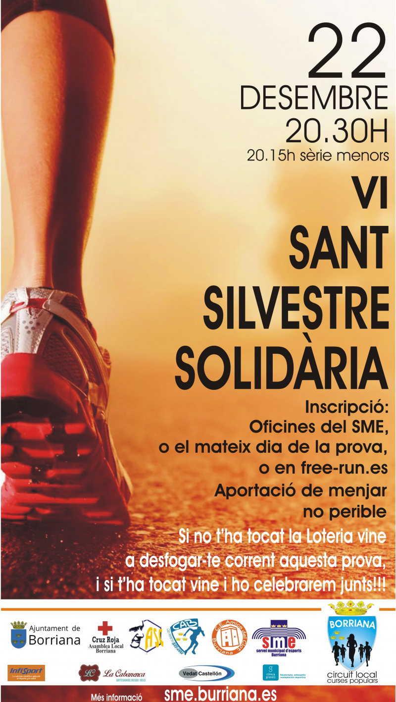VI SAN SILVESTRE SOLIDARIA BORRIANA - Inscriu-te