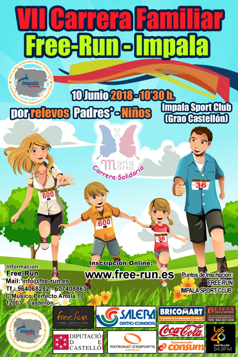 VII CARRERA FAMILIAR FREE RUN - IMPALA - Inscriu-te