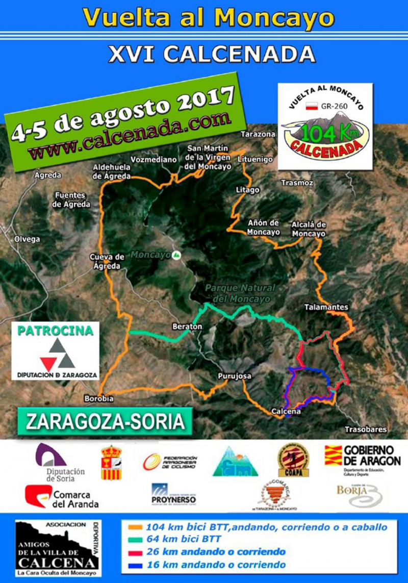 XVI CALCENADA DE VERANO 2017 - VUELTA AL MONCAYO - Inscríbete