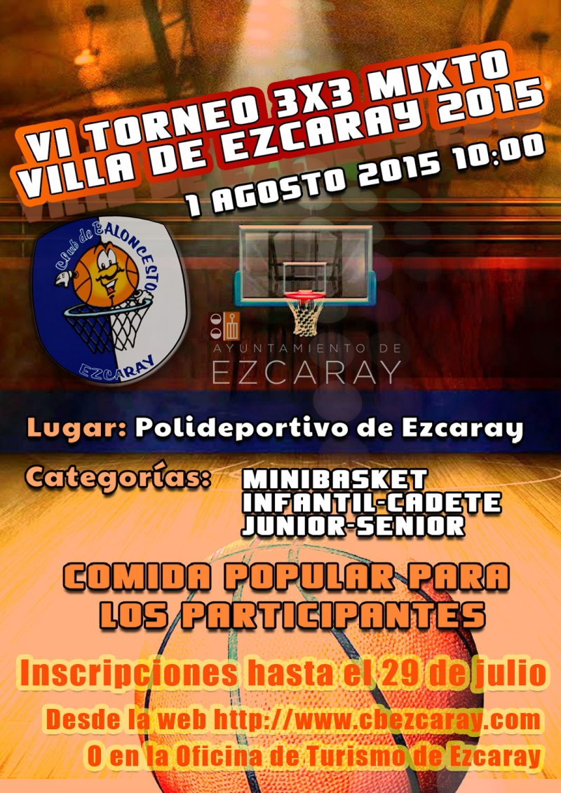TORNEO 3X3 MIXTO VILLA DE EZCARAY 2015 - Inscreva-se