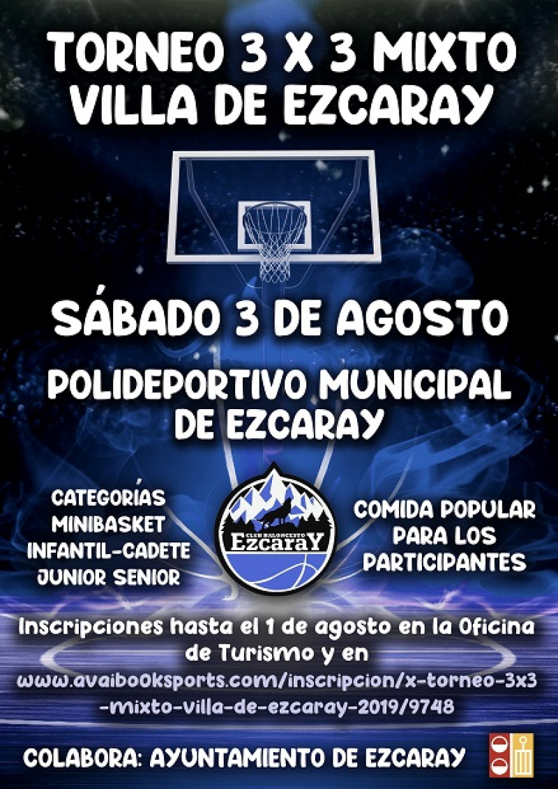 X TORNEO 3X3 MIXTO VILLA DE EZCARAY 2019 - Inscríbete