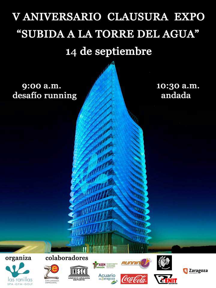 SUBIDA A LA TORRE DEL AGUA - V ANIVERSARIO CLAUSURA EXPO - Inscríbete