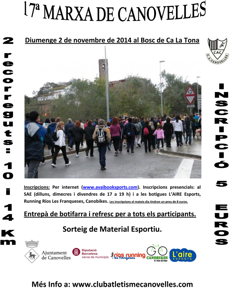 17A MARXA DE CANOVELLES - Prijava