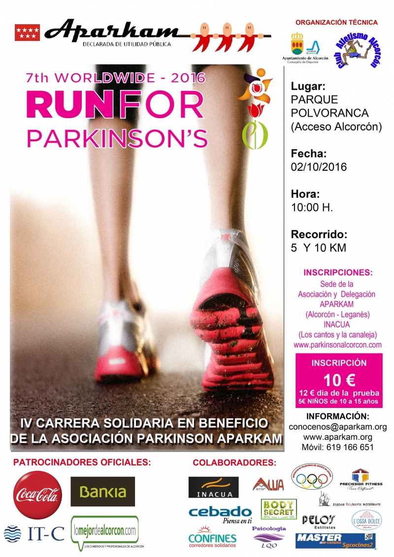  IV CARRERA SOLIDARIA RUN FOR PARKINSON APARKAM 2016 - Register