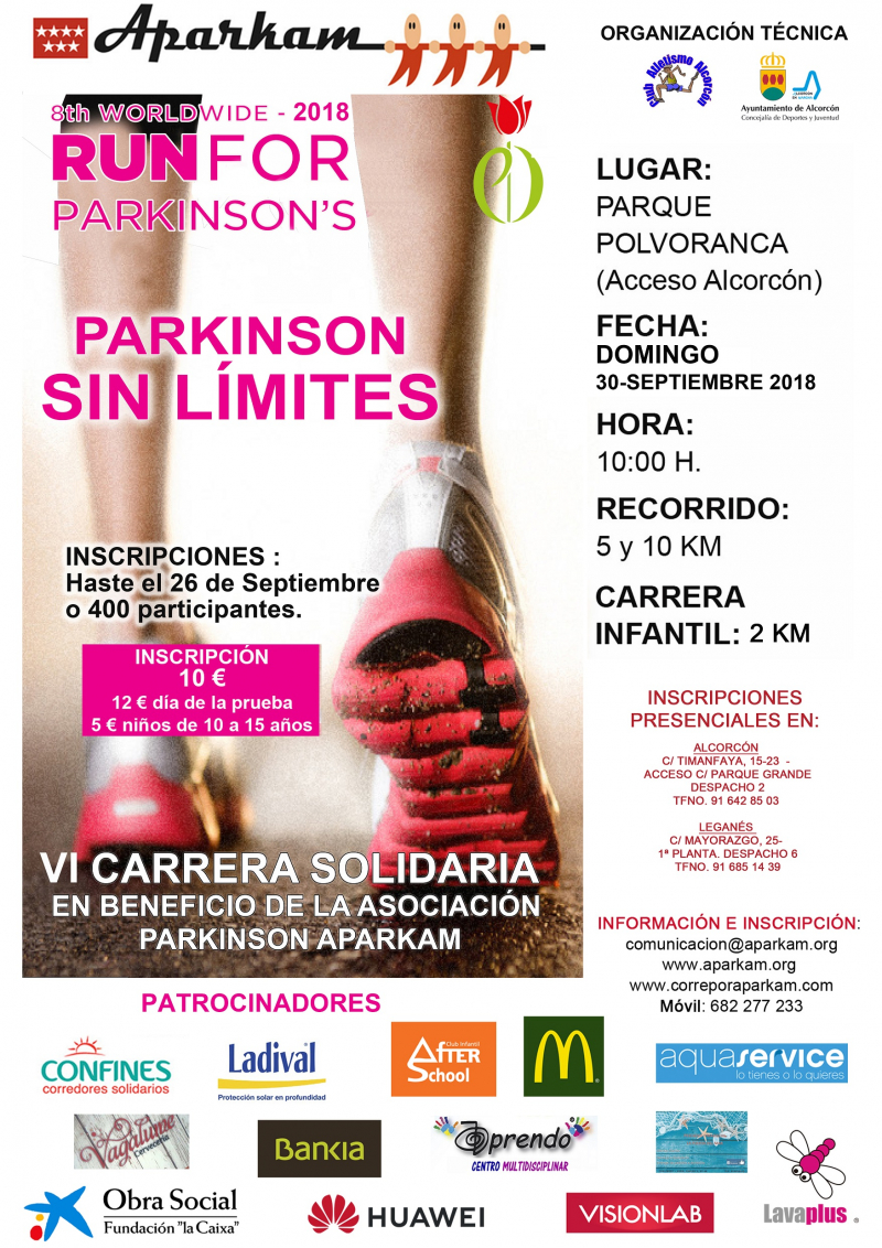 VI CARRERA SOLIDARIA RUN FOR PARKINSON APARKAM- PARKINSON SIN LIMITES - Inscríbete