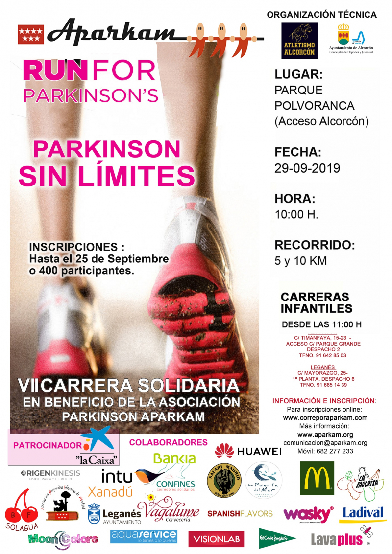 VII CARRERA SOLIDARIA RUN FOR PARKINSON APARKAM- PARKINSON SIN LIMITES - Inscriu-te