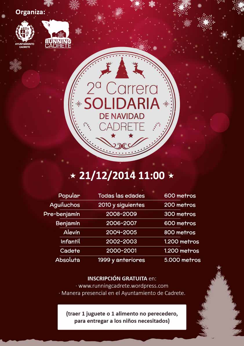 2ª CARRERA SOLIDARIA DE NAVIDAD - Register