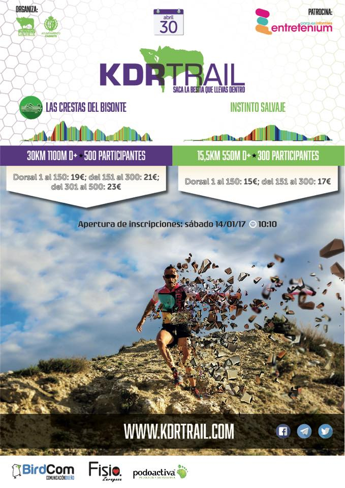 KDRTRAIL 2017: LAS CRESTAS DEL BISONTE * INSTINTO SALVAJE - Inscríbete