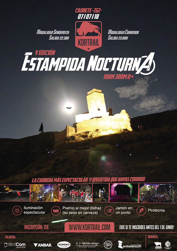 KDRTRAIL 2018: ESTAMPIDA NOCTURNA - Inscríbete