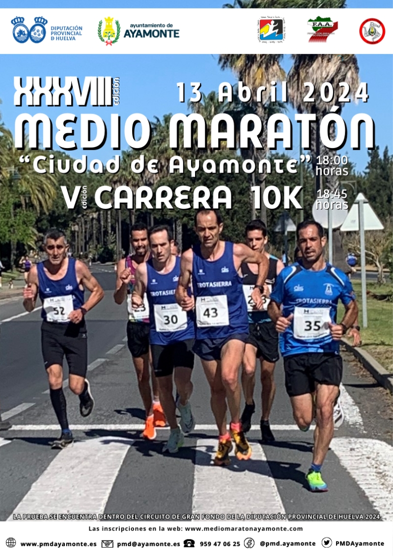 MEDIO MARATÓN CIUDAD DE AYAMONTE Y K10 2024 - Inscríbete