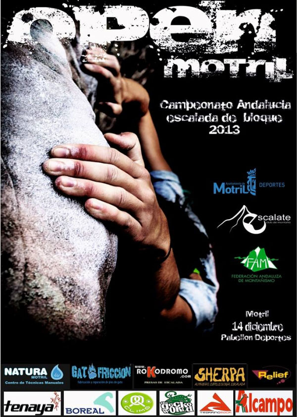 CAMPEONATO DE ANDALUCÍA DE ESCALADA DE BLOQUE . MOTRIL - Inscríbete