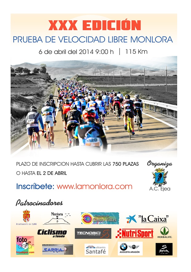 PRUEBA DE VELOCIDAD LIBRE MONLORA XXX EDICIÓN - Inscríbete