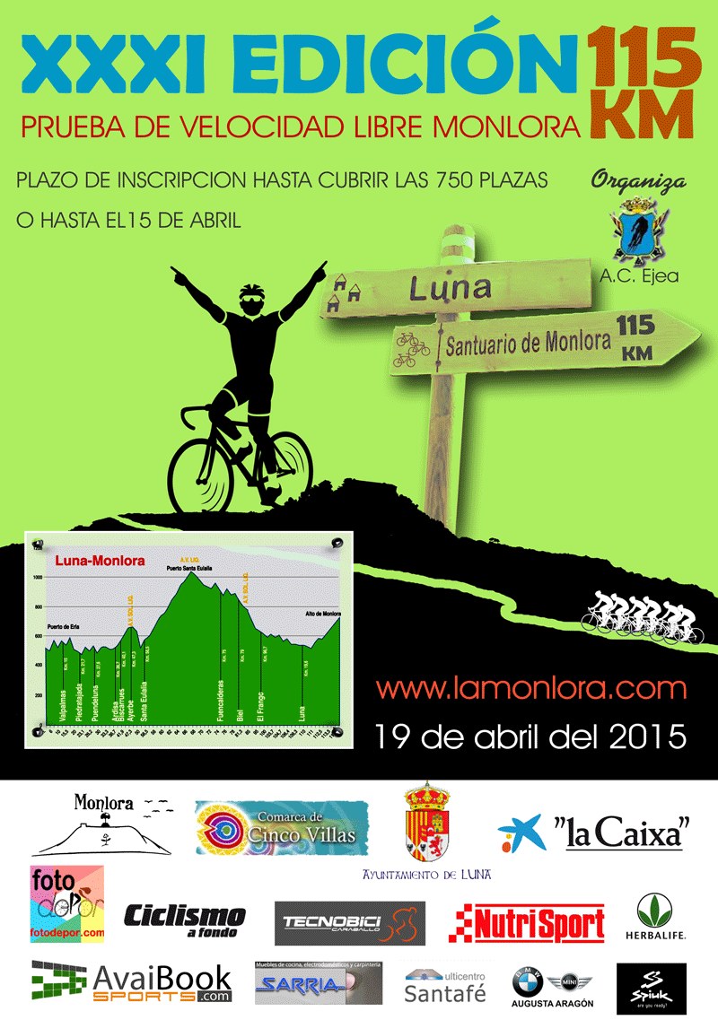 XXXI EDICION MONLORA - PRUEBA DE VELOCIDAD LIBRE - Register