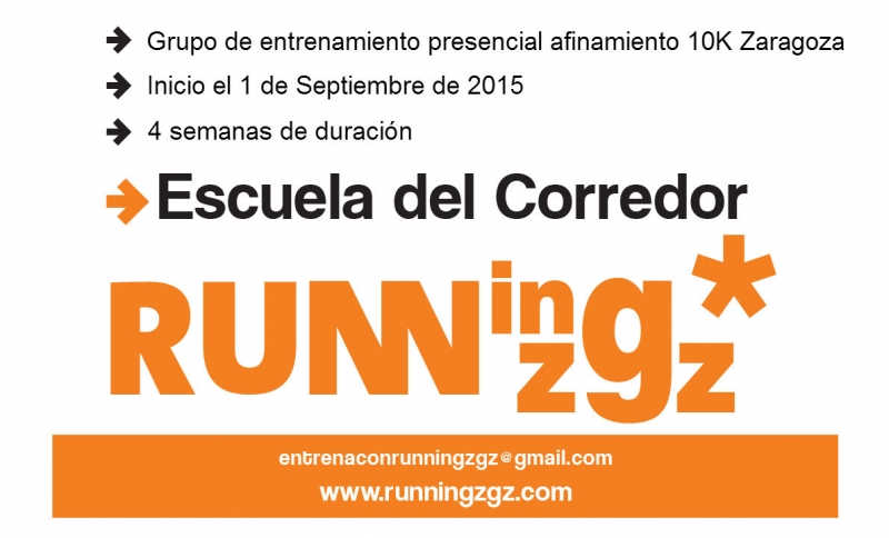 ENTRENAMIENTO PRESENCIAL - PLAN EXPRES 10K DEL MARATON DE ZARAGOZA - Inscris-toi