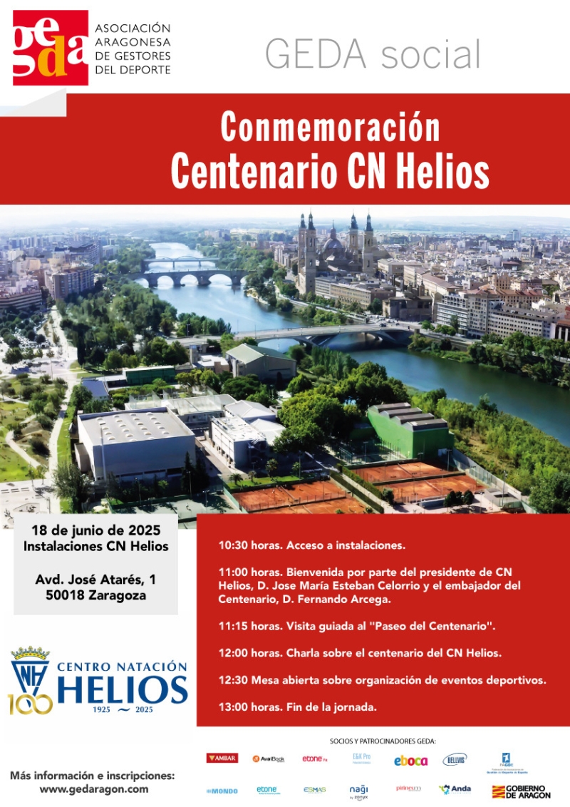 GEDA SOCIAL. ACTO CELEBRACION 100 ANIVERSARIO DE CN HELIOS - Inscríbete