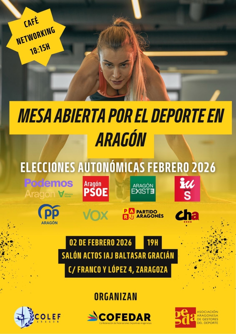 MESA ABIERTA POR EL DEPORTE EN ARAGÓN - Inscríbete