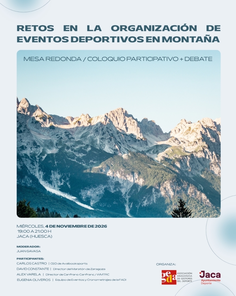 RETOS EN LA ORGANIZACIÓN DE EVENTOS DEPORTIVOS EN MONTAÑA - Inscríbete