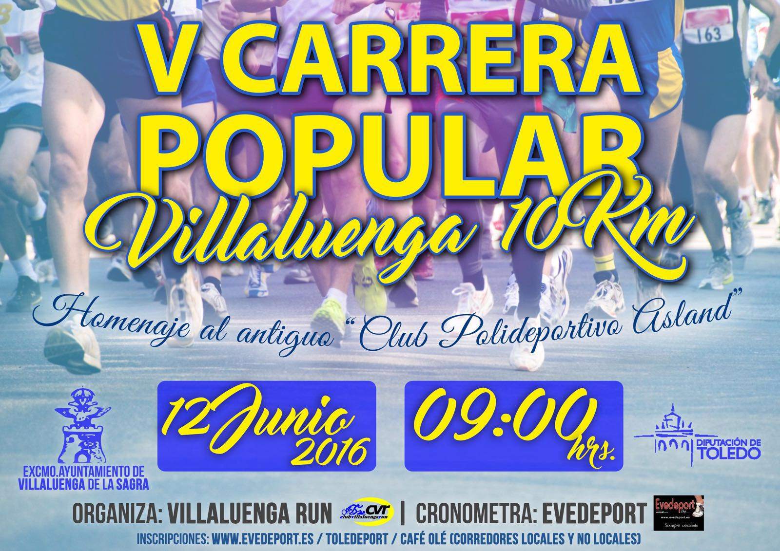 V CARRERA POPULAR VILLALUENGA DE LA SAGRA - Register
