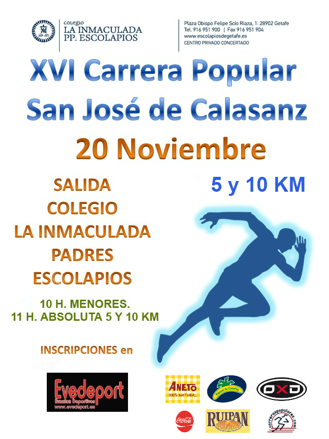XVI CARRERA SAN JOSÉ DE CALASANZ - Register