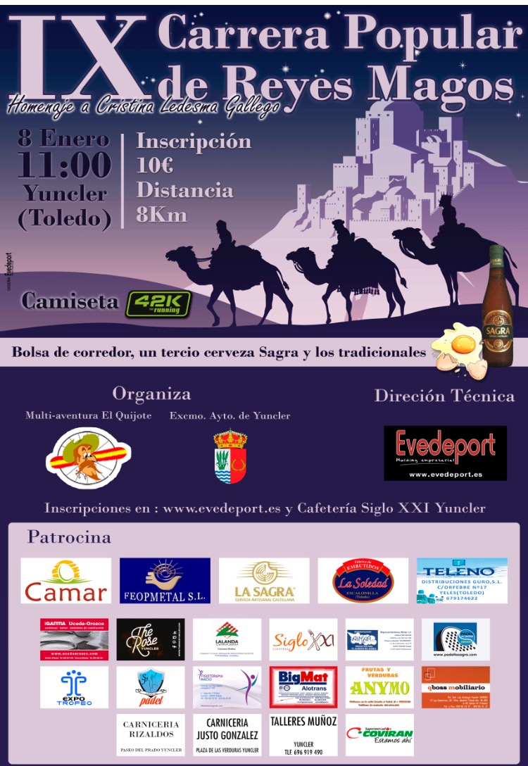 IX CARRERA POPULAR REYES MAGOS-YUNCLER - Inscríbete