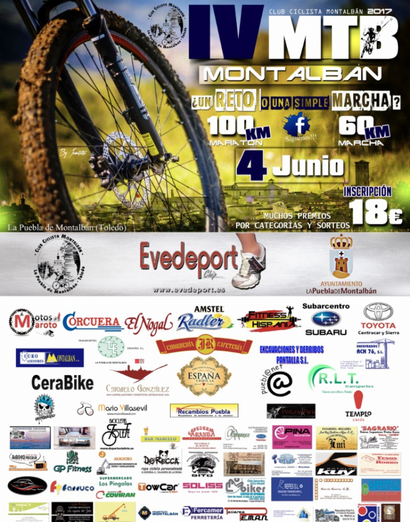 IV MARCHA Y MARATÓN BTT LA PUEBLA DE MONTALBÁN - Inscríbete
