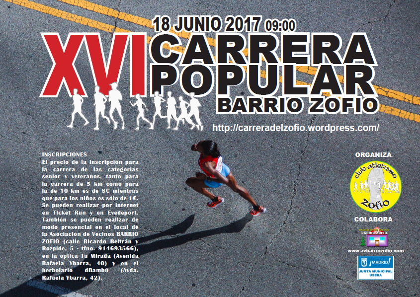 XVI CARRERA BARRIO DE ZOFIO - Register